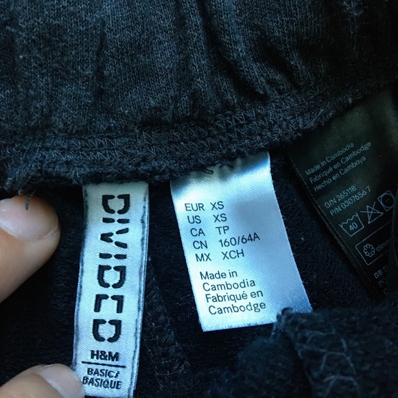 Dark grey H&M sweat shorts with drawstrings - Picture 4 of 4